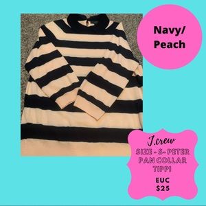 Jcrew Rugby Strip Peter Pan Collar